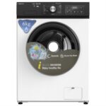 Jocel JLR014184 - Lavadora de carga frontal, 6 kg, 1200 rpm, Negro / Blanco