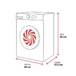 LG F2X50S8TSC - Lavadora de carga frontal, 8 kg, 1200 rpm, Inox - Imagen 2