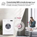 LG F4X1008NWH - Lavadora de carga frontal, 8 kg, 1400 rpm, Blanco Marfil - Imagen 13