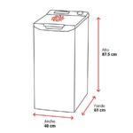 Midea MF100T80B/W-ES - Lavadora de carga superior, 8 kg, 1300 rpm, Blanco - Imagen 2
