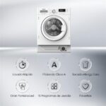 Hisense WF3M841BWIES - Lavadora integrable, 8 kg, 1400 rpm, Sin panelar - Imagen 6