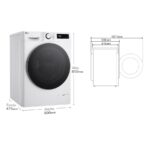 LG F2DR5S09A1W - Lavadora secadora, 9 kg + 5 kg, Blanco - Imagen 12