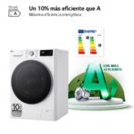 LG F4DR5509A1W - Lavadora secadora, 9 kg + 6 kg, 1400 rpm, Blanco - Imagen 3