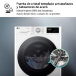 LG F4DR5509A1W - Lavadora secadora, 9 kg + 6 kg, 1400 rpm, Blanco - Imagen 6