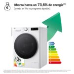 LG F4DR6009A1W - Lavadora secadora, 9 kg + 6 kg, 1400 rpm, Blanco - Imagen 3