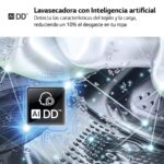 LG F4DR6009A1W - Lavadora secadora, 9 kg + 6 kg, 1400 rpm, Blanco - Imagen 5