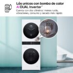 LG WT1210WWF - Lavadora secadora, 12 kg + 10 kg, Blanco - Imagen 9
