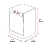 AEG FFB76717PM - Lavavajillas de libre instalación, 14 servicios, 59.6 cm, Inox - Imagen 2