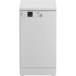 Beko DVS05024W - Lavavajillas de libre instalación, 10 servicios, 45 cm, Blanco