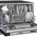 Exquisit EGSP1060-E-030D - Lavavajillas compacto, 6 servicios, 55 cm, Negro