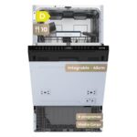 EVVO Di.3 Slim (45cm) - Lavavajillas integrable, 45 cm, Inox
