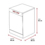 LG DF142FW - Lavavajillas de libre instalación, 14 servicios, 60 cm, Blanco - Imagen 2