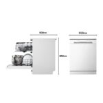 LG DF142FW - Lavavajillas de libre instalación, 14 servicios, 60 cm, Blanco - Imagen 3
