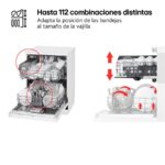 LG DF142FW - Lavavajillas de libre instalación, 14 servicios, 60 cm, Blanco - Imagen 7