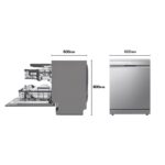 LG DF587HVS - Lavavajillas de libre instalación, 10 servicios, 60 cm, Acero antihuellas - Imagen 3