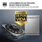 LG DF587HVS - Lavavajillas de libre instalación, 10 servicios, 60 cm, Acero antihuellas - Imagen 4