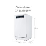 Haier XF1C3TB1FW - Lavavajillas de libre instalación, 11 servicios, 45 cm, Blanco - Imagen 4