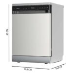 Cecotec Aguazero 6550 Inox - Lavavajillas de libre instalación, 60 cm, Gris - Imagen 3