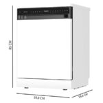 Cecotec Aguazero 6550 - Lavavajillas de libre instalación, 60 cm, Blanco - Imagen 3