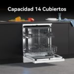 VOK EVD-14FCWADN - Lavavajillas de libre instalación, 14 servicios, 60 cm, Blanco - Imagen 7