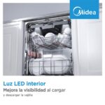 Midea MDWEF1433DW-WA - Lavavajillas de libre instalación, 14 servicios, 60 cm, Blanco - Imagen 12