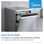 Midea MDWEF1433DW-WA - Lavavajillas de libre instalación, 14 servicios, 60 cm, Blanco - Imagen 13