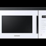 Microondas con grill - Samsung MG23T5018CW/EC, 800W, 6 niveles, Modo Eco, 23l, Blanco