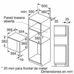 Microondas integrable - Balay 3CG5175N2, 1450 W, 5 niveles potencia, 25 l, Negro - Imagen 7