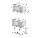 Microondas integrable - PANDO ONE MCR38, 800 W, 20 l, Negro - Imagen 3