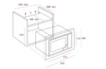 Microondas integrable - Teka 40581125 MWE 255 FI Capacidad 25L, Potencia 900W, Cristal Negro - Imagen 2