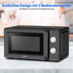 Microondas - MEDION MD 11475, 700 W, 5 potencia, 20 l, Negro - Imagen 8