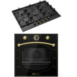 QR GAP Solthermic - Pack de horno y encimera, 78 L, Negro
