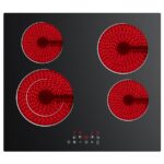 Placa de vitrocerámica - CDV VMER64B, 4 zonas, 590 mm, Negro