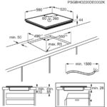 Placa inducción - AEG TN63IP0BFB, 3 zonas, Zona grande 28 cm, Powerboost, 59 cm, Negro - Imagen 2