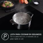 Placa inducción - AEG TO63IQ00IT, 3 Zonas, Zona grande 28 cm, Función Puente, Resistente a los arañazos, 58 cm, Negro Mate - Imagen 9