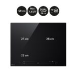 Placa inducción - LG CBIZ2432B, 3 Zonas, 1 Zona Flex, Ancho 59 cm, Cristal Negro - Imagen 5