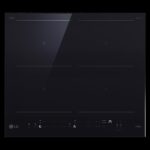 Placa inducción - LG CBIZ2437B, 4 Zonas, 2 Zonas Flex, 59 cm, Cristal Negro
