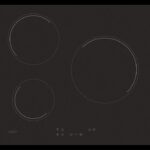 Placa vitrocerámica - Candy Timeless CH63CC/4U2, 3 Zonas, Zona grande 25 cm, Float glass, 60 cm, Negro