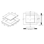 Placa vitrocerámica - Candy Timeless CH63CC/4U2, 3 Zonas, Zona grande 25 cm, Float glass, 60 cm, Negro - Imagen 2