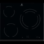 Placa vitrocerámica - Electrolux EHF6231IOK, 3 zonas, Zona grande 27 cm, 60 cm, Negro