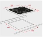 Placa vitrocerámica - Teka TZ 6415, 4 zonas, Zona grande 21 cm, Touch Control, 60 cm, Negro - Imagen 2