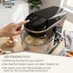 Briebe KM1164 - Robot amasador, 1800 W, 5 L, Negro - Imagen 2