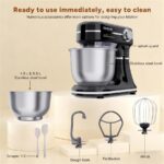 Robot amasador - SUNCOK B03B, 1500 W, 5,5 l, Negro - Imagen 8