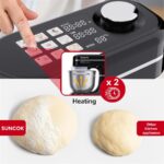 Robot amasador - SUNCOK B03P, 1500 W, 5,5 l, Negro - Imagen 5