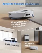 Ecovacs T30e Omni Set Blanco - Robot aspirador y fregasuelos, 25 kPa, 180 min - Imagen 6