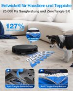 Ecovacs T50 Pro Omni Gen3 Care Kit - Robot aspirador y fregasuelos, 25 kPa, 180 min, Negro - Imagen 2