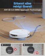 Ecovacs T50 Pro Omni Gen3 Set Blanco - Robot aspirador y fregasuelos, 25 kPa, 180 min - Imagen 7