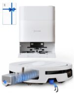 Ecovacs T90 Max Omni Set - Robot aspirador y fregasuelos, 30 kPa, 280 min, Blanco