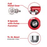 Robot de cocina - MÜLLER KITCHEN MK-6039, Rojo - Imagen 6