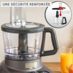 Robot de cocina - MOULINEX FP825E10, 1000 W, 3 l, Negro, Gris - Imagen 4